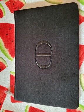 NWT Dior Silver Logo Zip Pull on Embroidery Pouch